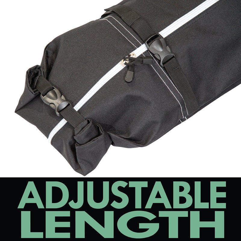 Athletico Ski Bag and Ski Boot Bag Combo - Ski Bags for Air Travel - Unpadded Snow Ski Bags Fit Skis Up to 200cm - For Men, Women, Adults, and Children (Black with White Trim) - Image 3